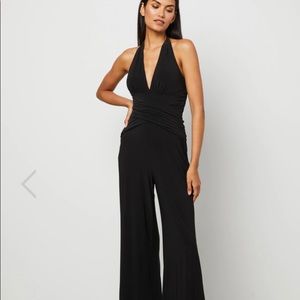 Haute hippie silk halter pantsuit -